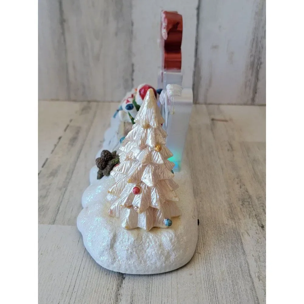Be jolly snowman AS IS light up music Xmas‎ figure glitter tree candy cane